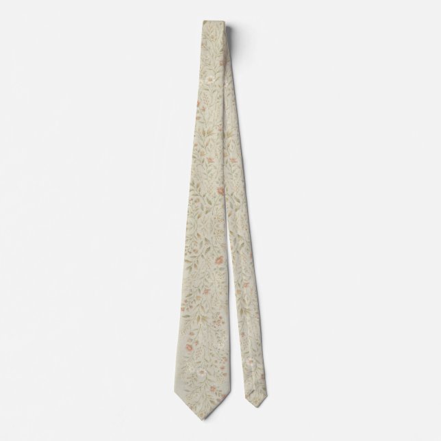 Cravate Motif de guirlande botanique vintage (Devant)