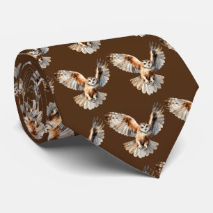 Cravate motif de hibou cool carrelé