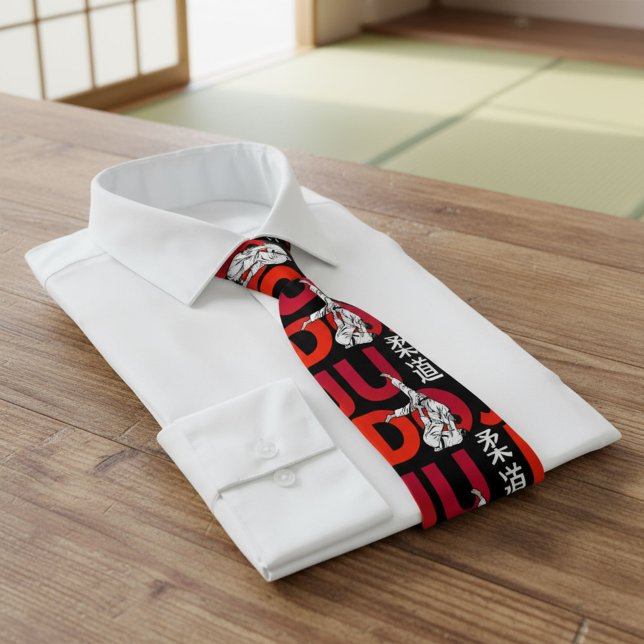 Cravate Motif de Judo - Audacieux et Dynamique (Créateur téléchargé)
