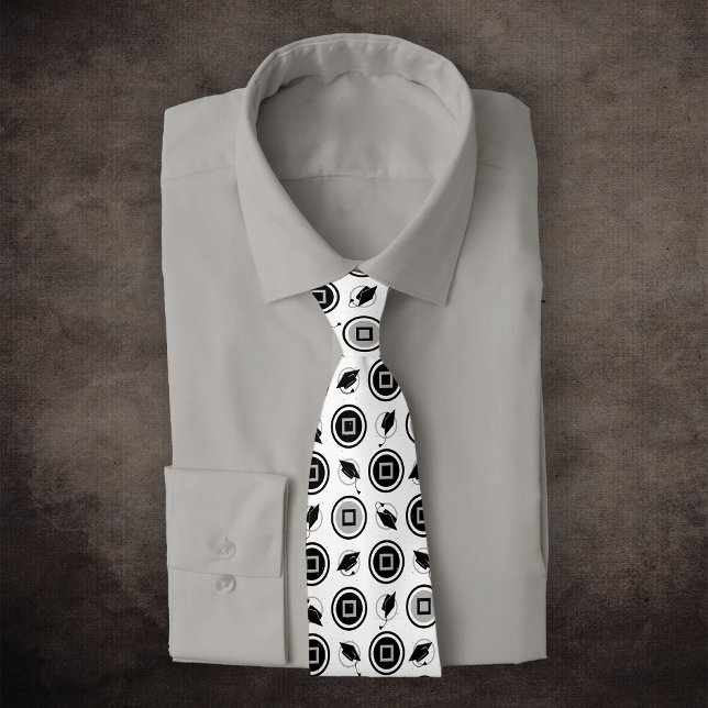 Cravate Motif de la casquette noire et d'argent (Créateur téléchargé)