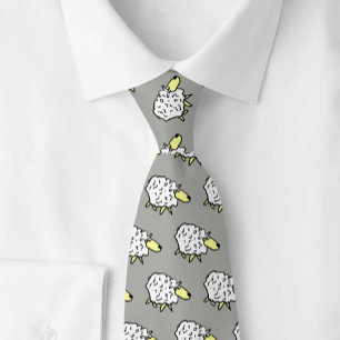Cravate Motif De La Conception De Moutons Laineux