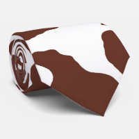 Cravate Motif de la peau de vache Brown