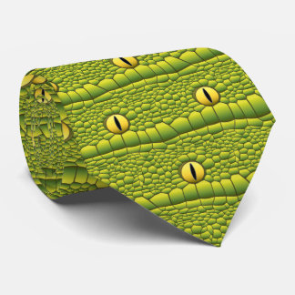 Cravate Motif De La Peau Et Yeux Reptiles De Serpent