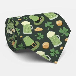 Cravate Motif de la Saint-Patrick Vert foncé Cheers Shamro
