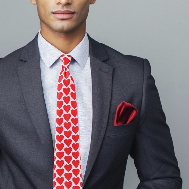 Cravate Motif de la Saint-Valentin Cœurs Roses Rouges Enjo (Créateur téléchargé)