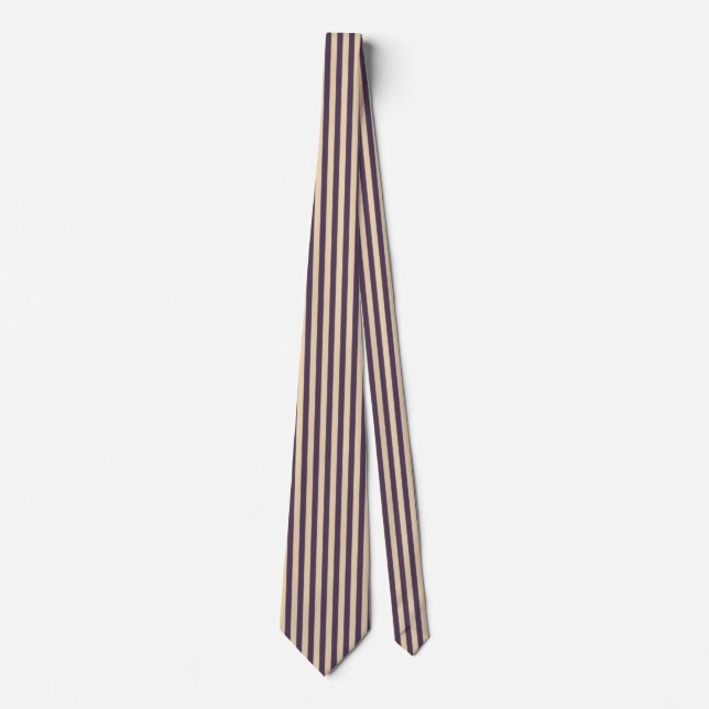 Cravate Motif de lignes violettes et roses rousses (Devant)