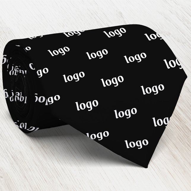 Cravate Motif de logo simple pour les entreprises (Simple logo pattern business branding promotional neck tie)