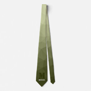 Cravate Motif de maillage géométrique vert clair de l'armé