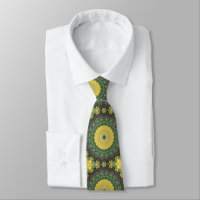 Motif de mandala kaléidoscope jaune et vert