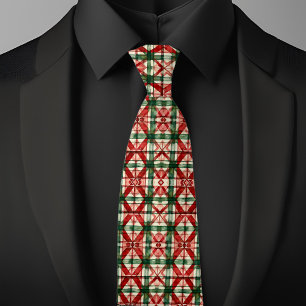 Cravate Motif de Noël de Ferme Rustique