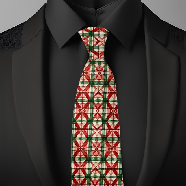 Cravate Motif de Noël de Ferme Rustique  (Créateur téléchargé)