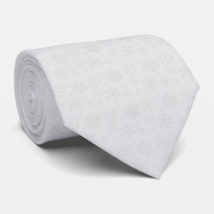 Cravate Motif de Noël flocon de neige d'hiver