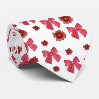 Cravate motif de noeud rouge