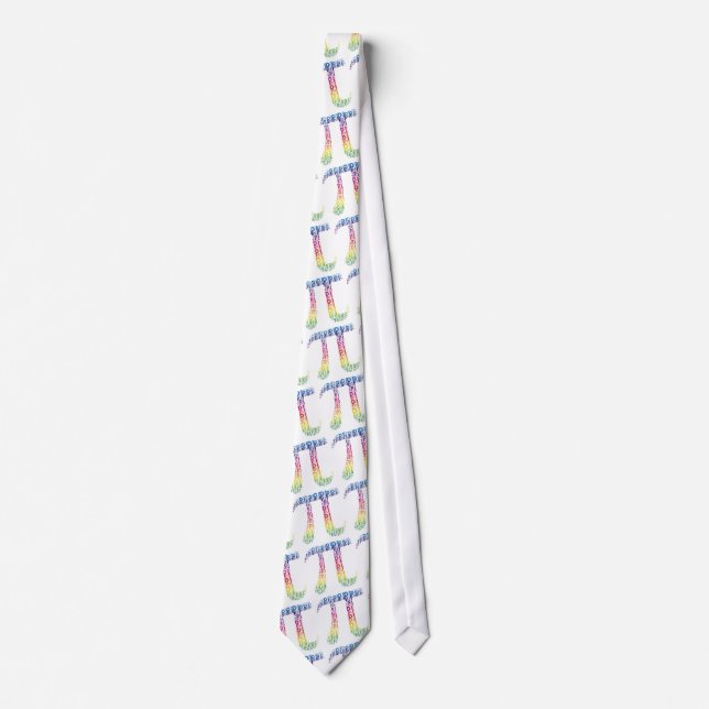 Cravate Motif de numéro d'i coloré | NERD (Devant)