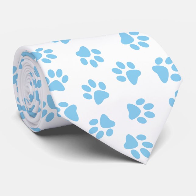 Cravate Motif De Pâtes, Poches De Chien, Bébé Pâtes Bleues (Roulé)