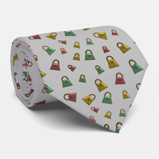 Cravate Motif de petit sac à main de vacances Tie (Roulé)