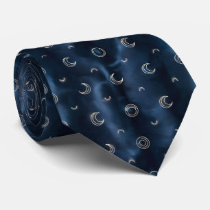 Cravate Motif de phase lunaire minimal
