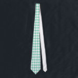 Cravate Motif De Pied De Poule Blanc Et Vert Menthe<br><div class="desc">Tons pastel ment vert vintage pied de poule motif. Si vous avez besoin d'aide pour customiser un de mes designs,  contactez le concepteur ArtOnWear. Mise en forme de texte gratuite avec aide en direct disponible sur demande.</div>