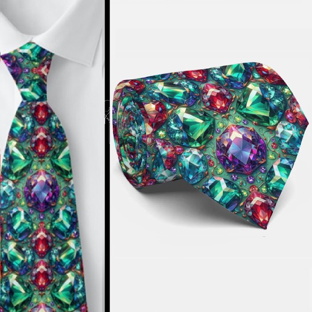 Cravate Motif de pierre précieuse de couleurs favorites (Créateur téléchargé)