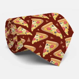 Cravate motif de pizza cool carrelée