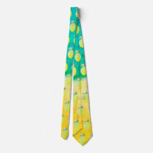Cravate Motif de plage d'ananas hawaïen