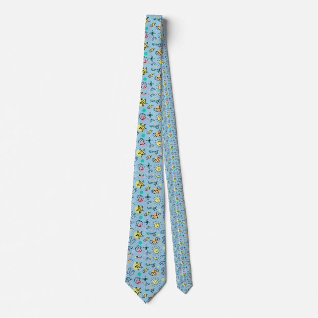 Cravate Motif de plage mignon (Devant)