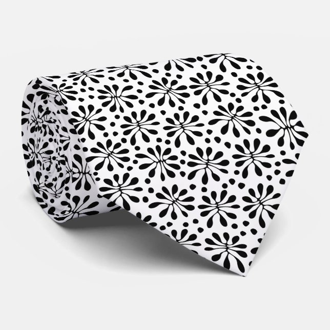 Cravate Motif de plante stylisé 020818 (Roulé)