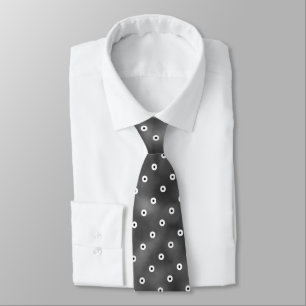 Cravate Motif de point Polka noir/blanc