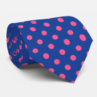 Motif de points polka rose sur fond bleu