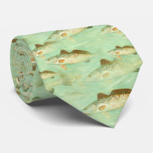 Cravate Motif de poisson de bar 