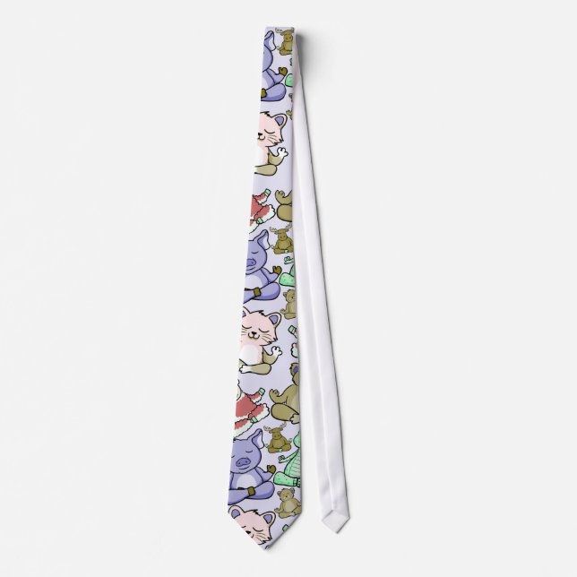 Cravate Motif de postures de yoga | Motif sans couture de  (Devant)