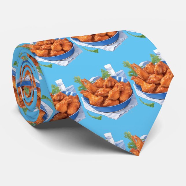 Cravate motif de poulet frit cool carrelé (Roulé)