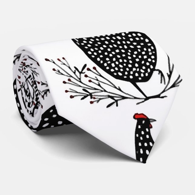 Cravate Motif de poulet sans soudure (Roulé)