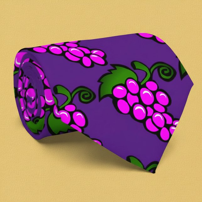 Cravate Motif de raisins violets (Créateur téléchargé)