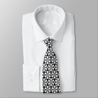 Cravate Motif de répétition noir et blanc