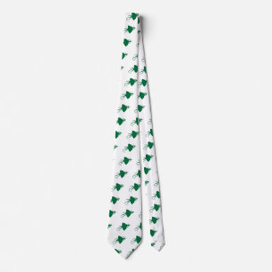 Cravate Motif de reptile vert