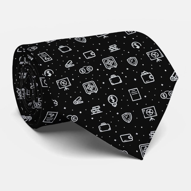 Cravate Motif de soie d'entreprise (Roulé)