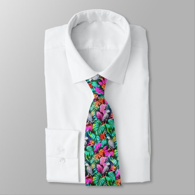 Cravate Motif de surface sans couture Jungle Dreams avec p (Attaché)