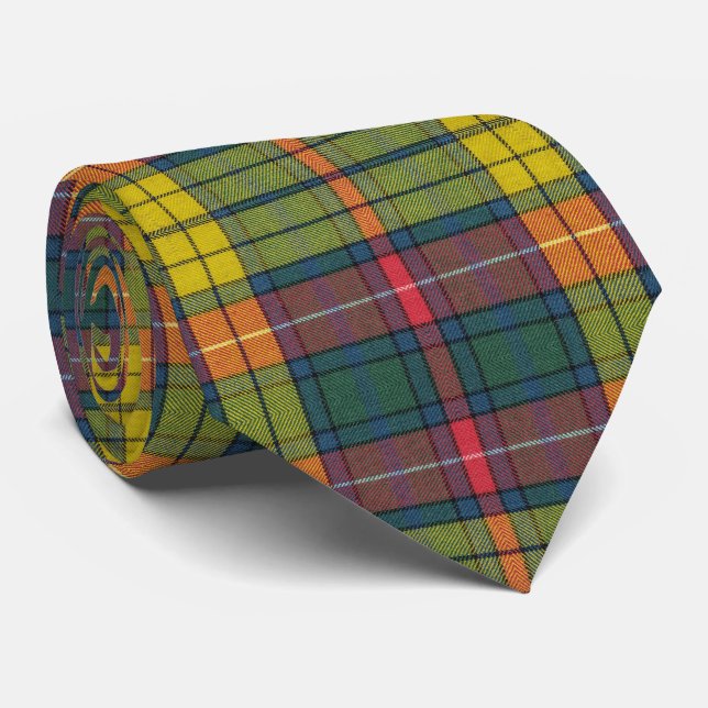 Cravate Motif de Tartan antique de Buchanan (Roulé)