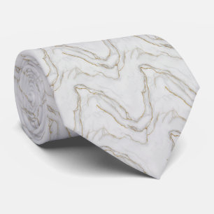 Cravate Motif de texture de marbre élégant
