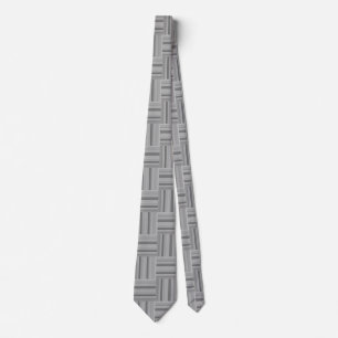 Cravate Motif de tissage rayures grises