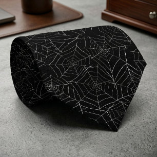 Cravate Motif de toile d'araignée