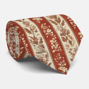Cravate Motif de toile de poule rouille chaude de style co