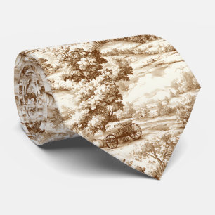 Cravate Motif de toile de Thanksgiving citrouille sépia vi