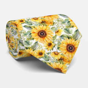 Cravate motif de tournesol cool
