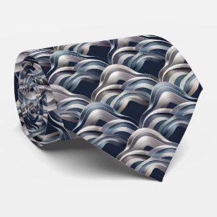 Cravate Motif de vague abstrait moderne