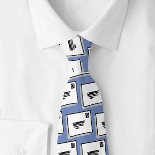 Cravate Motif d'enveloppes dans un style de dessin animé