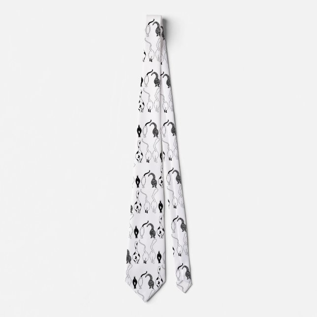 Cravate Motif des boutons de chat (Devant)