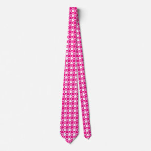 Cravate Motif des coeurs roses