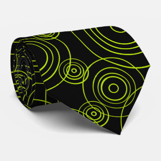 Cravate Motif des ondulations de pluie verte de chaux
